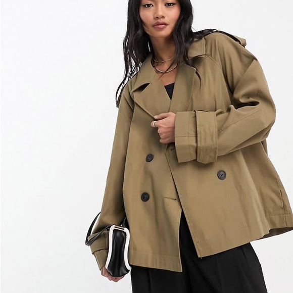 Jackets & Blazers - Olive Double-Breasted Trench Jacket - Women